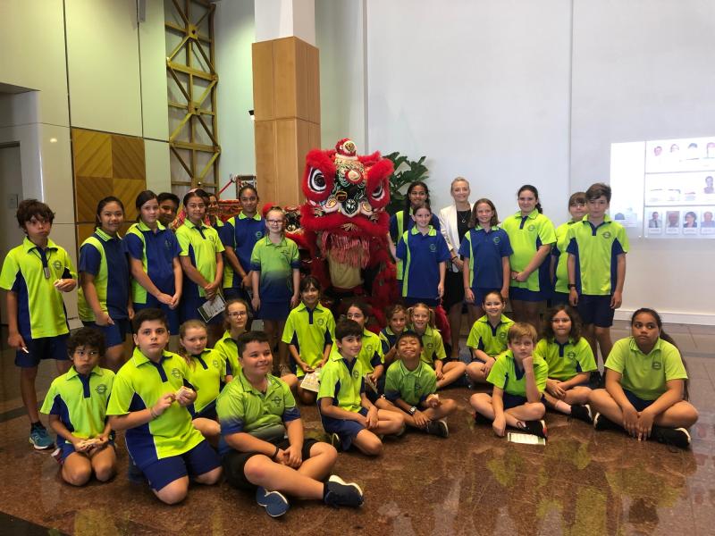 Wagaman Primary School students at the opening of parliament 2019